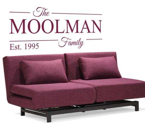 FREE SHIPPING - PERSONALISED ESTABLISH FAMILY NAME 4 WALL STICKER - CHOOSE COLOUR