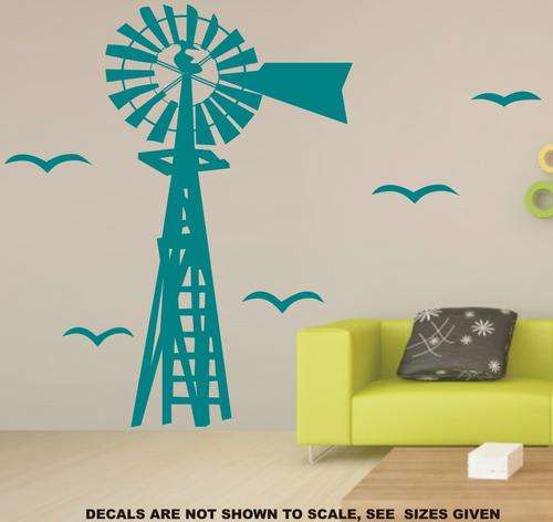 FREE SHIP/LOW COURIER - WINDMILL 1 WALL STICKER - SML 60+ COLOURS