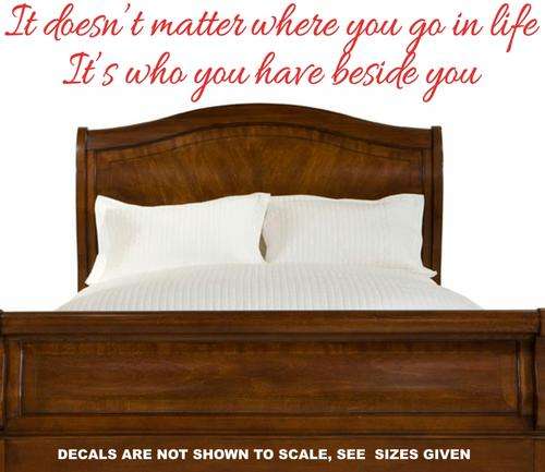 FREE SHIP/LOW COURIER - BESIDE YOU ROMANTIC QUOTE TYPE 1 - WALL STICKER - CHOOSE COLOUR