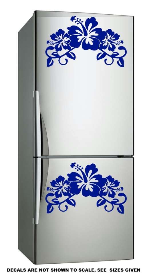 FREE SHIP/LOW COURIER - TROPICAL FLOWERS SET OF 5 - STICKER - 60+ COLOURS