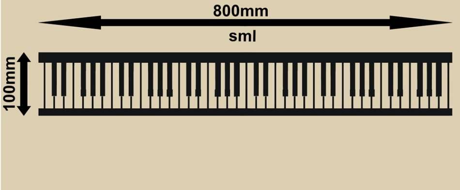 FREE SHIP/LOW COURIER - PIANO KEYS - WALL STICKER - SML 60+ COLOURS