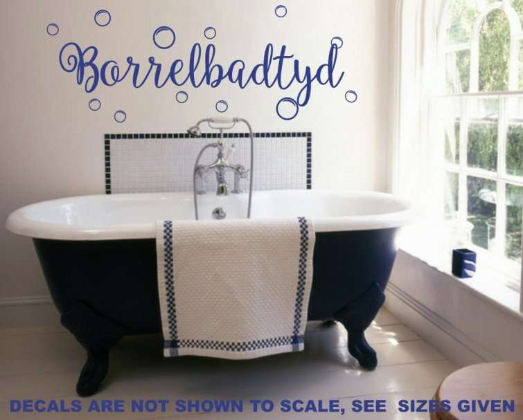 FREE SHIP/LOW COURIER - BORRELBADTYD AFRIKAANSE KWOTASIE WALL STICKER - LRG 60+ COLOURS