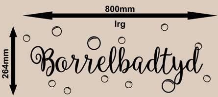 FREE SHIP/LOW COURIER - BORRELBADTYD AFRIKAANSE KWOTASIE WALL STICKER - LRG 60+ COLOURS