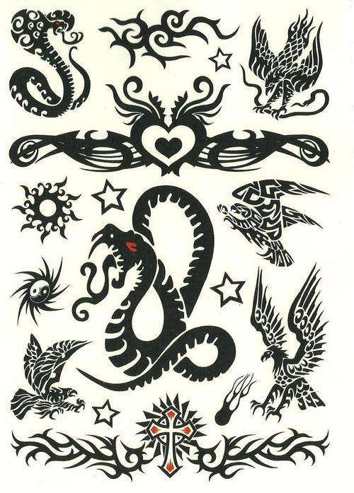 Temporary Tattoos Mixed Designs