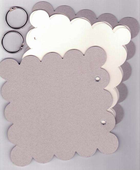 Mini Album Scalloped Edges - Crafts Scrapbooking