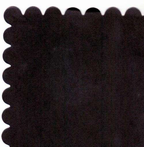 Scalloped Scrapbooking Paper 30cm x 30cm 240gsm Card - Black - Crafts