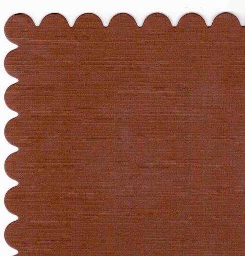 Scalloped Scrapbooking Paper 30cm x 30cm 240gsm Card - Chocolate Brown - Crafts