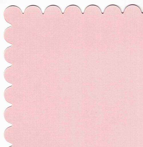 Scalloped Scrapbooking Paper 30cm x 30cm 240gsm Card - Soft Pink - Crafts