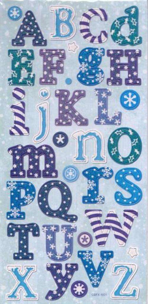 Chipboard Glitter Alphabet Embellishments - Crafts Scrapbooking