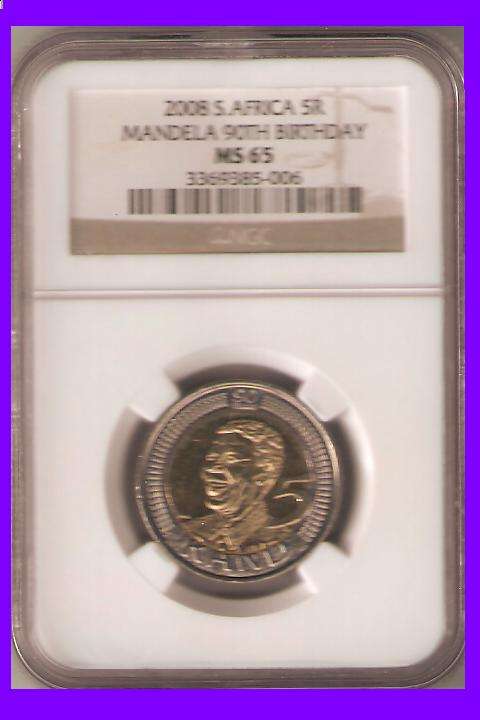 $$$ A  CRAZY R1 START FOR A NGC GRADED MS65 2008 N/MANDELA COIN $$$$