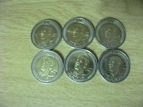 2008 Mandela Birthday R 5 Coins