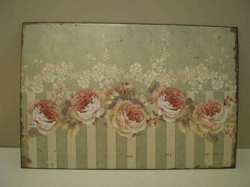 Vintage style Rose tin sign