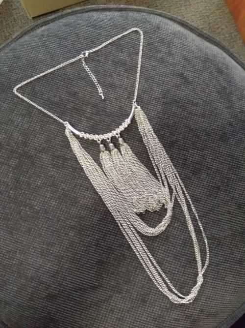 Silver Tassel chain Necklace