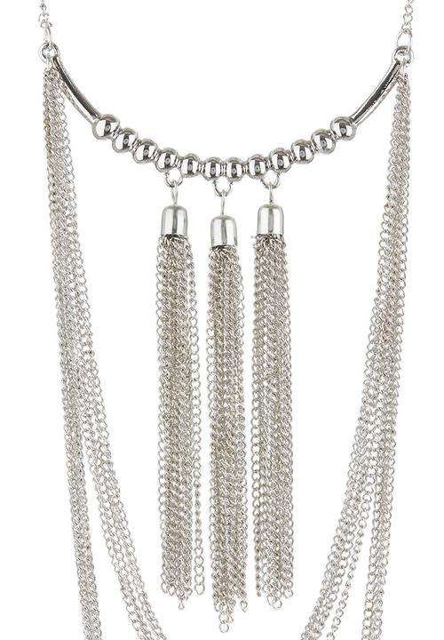 Silver Tassel chain Necklace