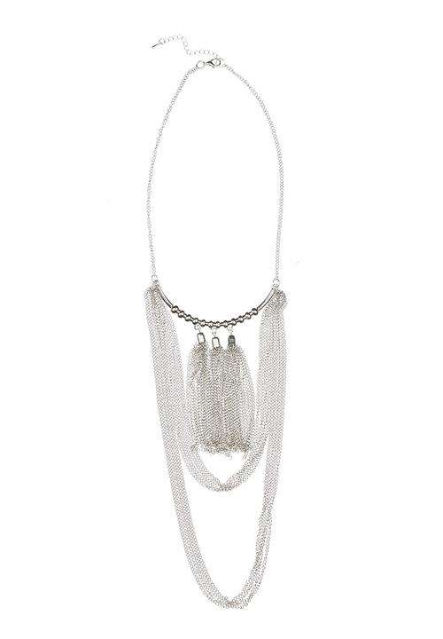 Silver Tassel chain Necklace