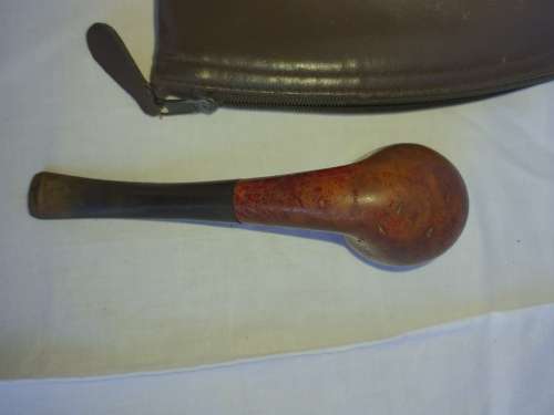 OLD MANS SMOKING PIPE WITH ORIGONAL BAG