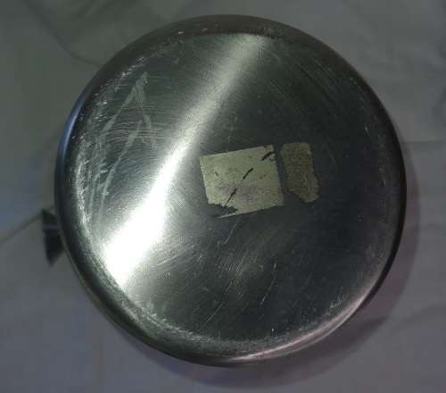 A SOLID STAINLESS STEEL ICE BUCKET IN GREAT CONDITION SOLD AS IS