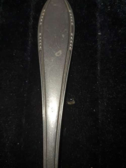 A VINTAGE METAL  SOUP LADEL FOR CATERERS OR COLLECTORS SOLD AS IS