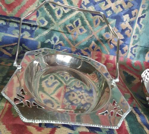 2 VINTAGE SERVING BASKETS SILVER PLATED