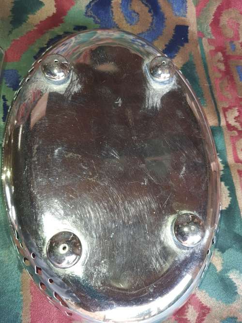 2 VINTAGE SERVING BASKETS SILVER PLATED