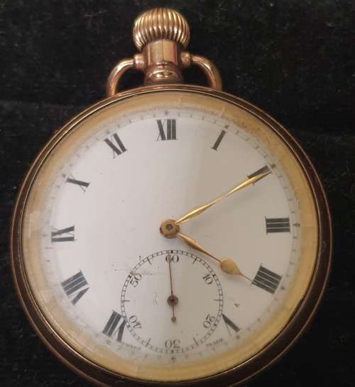 A VINTAGE STAR DENISON WATCH COMPANY POCKET WATCH SOLD AS IS