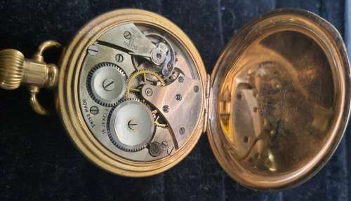 A VINTAGE STAR DENISON WATCH COMPANY POCKET WATCH SOLD AS IS