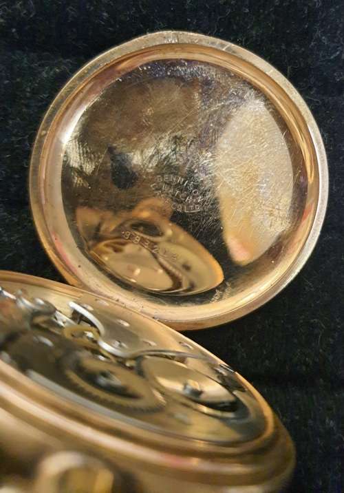A VINTAGE STAR DENISON WATCH COMPANY POCKET WATCH SOLD AS IS