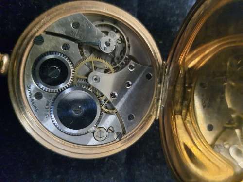 A VINTAGE STAR DENISON WATCH COMPANY POCKET WATCH SOLD AS IS