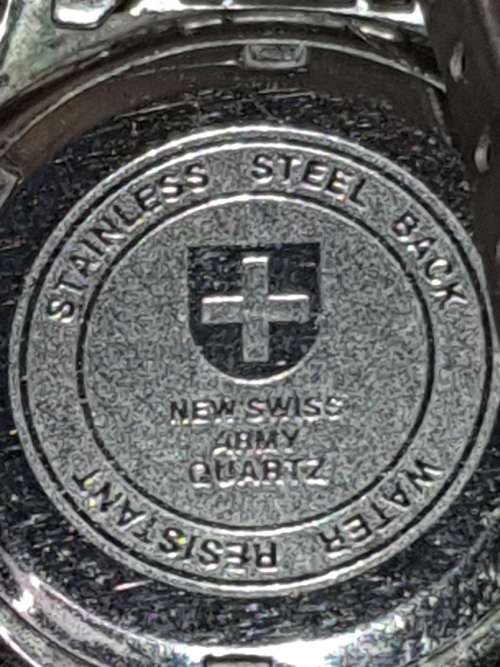 A VINTAGE STAINLESS STEEL SWISS ARMY LADIES WATCH SOLD AS IS NOT TESTED