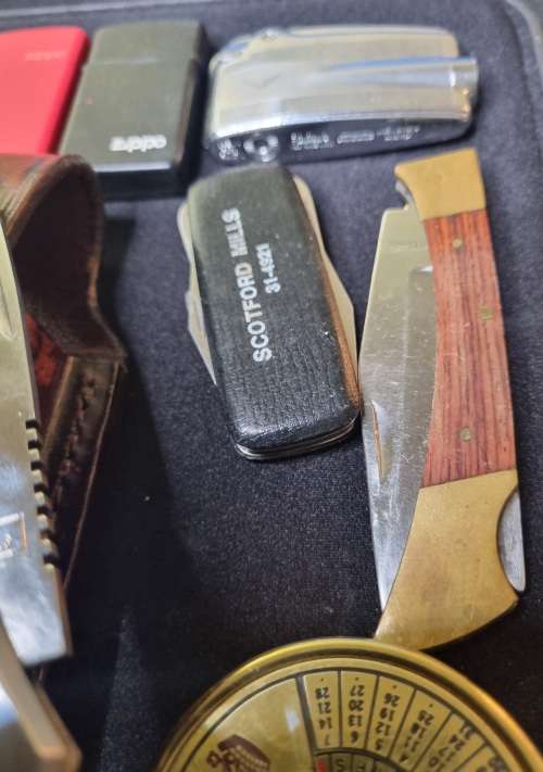 A COLLECTION FOR ALL THE MEN LIGHTERS, POCKET KNIVES AND MULTI TOOLS SOLD AS IS
