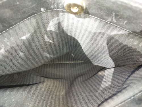 A VINTAGE CHRISTINE LEATHER TOTE BLACK COLOUR HAND BAG USED SOLD AS IS