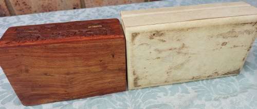 A VINTAGE JOBLOT JEWELRY BOXES SOLD AS IS