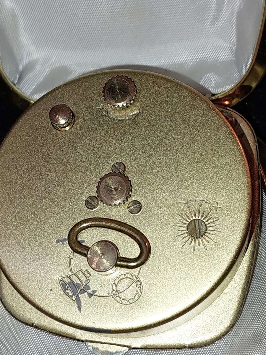 TWO VINTAGE BRONZE BEDSIDE ALARM CLOCKS