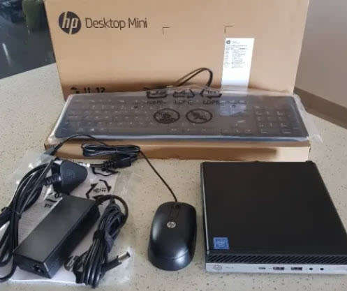 HP Desktop Mini MP9 G4 - 8th/9th Gen Celeron (2.9ghz) + 8GB DDR4 + 500GB + Wifi AS GOOD AS NEW