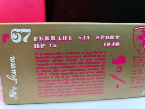 BRUMM 1940 FERRARI S15 SPORT ROADSTER 1/43