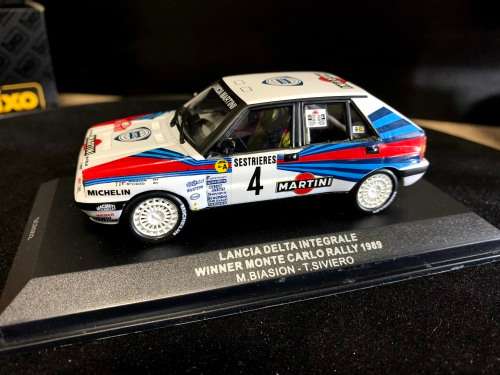 IXO-MODELS - LANCIA - DELTA INTEGRALE MARTINI 8V N 4 WINNER RALLY MONTECARLO 1989 M.BIASION T.SIVIER