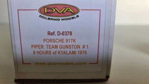 DVA Dolermo 1/43 Porsche 917 K # 1 Piper Team Gunston 9 hrs Kayalami1970 Rf 0378