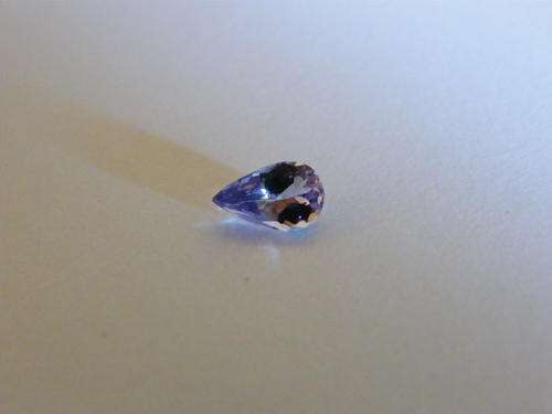 A ABSOLUTE STUNNING DARK BLUE IF.70CT PEAR SHAPE TANZANITE WITH VALUATION CERTIFICATE.