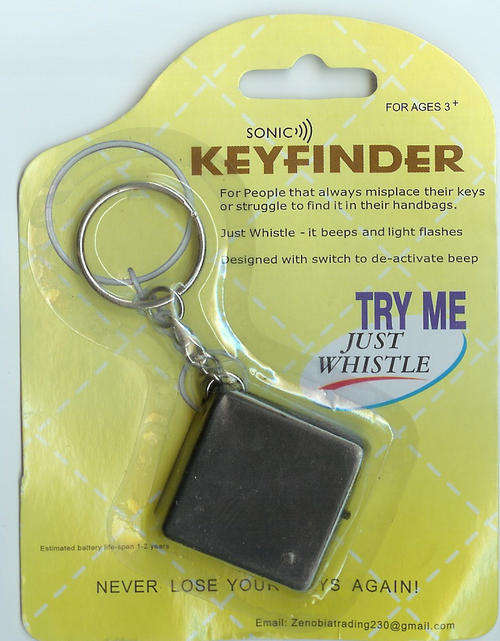 SONIC KEYFINDER. NO MORE LOOKING FOR YOUR KEYS! JUST WISTLE! BLACK