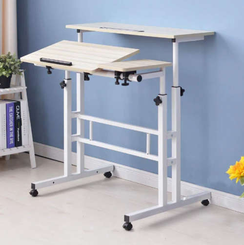 Wheels Mobile Adjustable Laptop Computer Desk Car