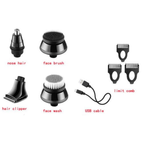 Kemei Men`s 5-in-1 Shaver Care Set Full Body Washable Electric Shaver