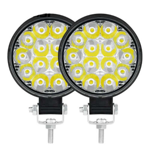 48W Led Spot Light Work Light 2Piece (Round&Square)