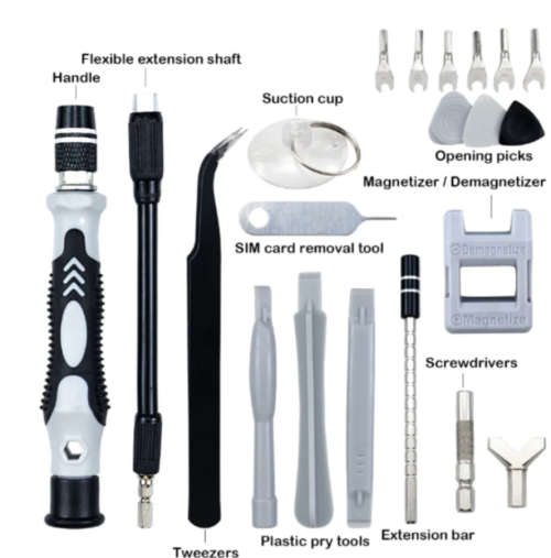 138-in-1 Screwdriver Set multi-Purpose Precision Repair Tool Kit Grey,Purple,Blue&Yellow