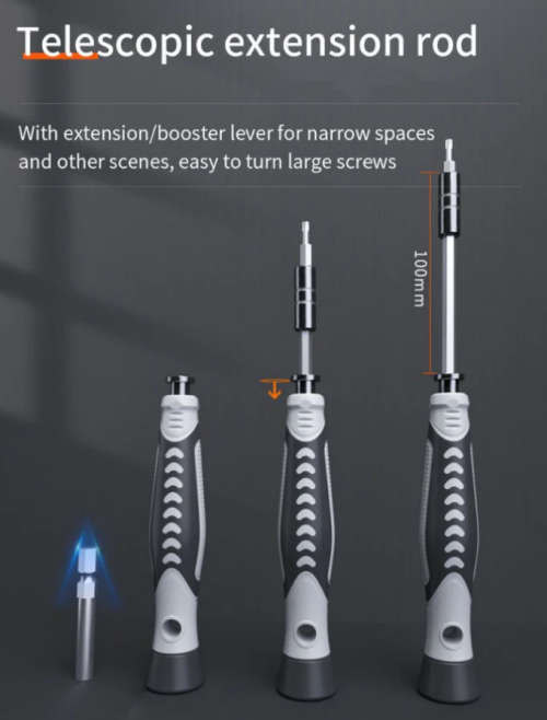 138-in-1 Screwdriver Set multi-Purpose Precision Repair Tool Kit Grey,Purple,Blue&Yellow