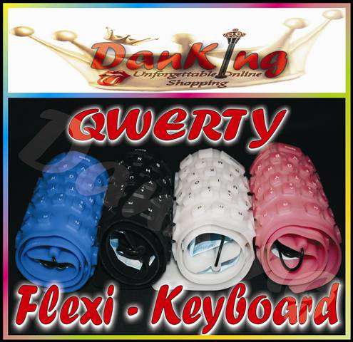 QWERTY Flexible Keyboard - USB  (Pick your colour)