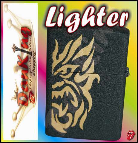 Windproof Lighter Gift Set - Golden Dragon