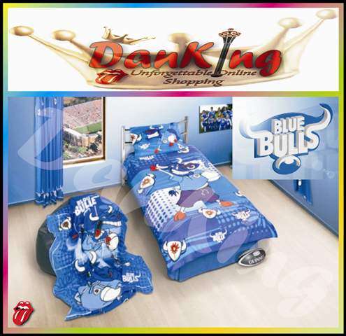 Blue Bull Duvet Set - Single or Three Quarter Bed - Kids Bed Linen