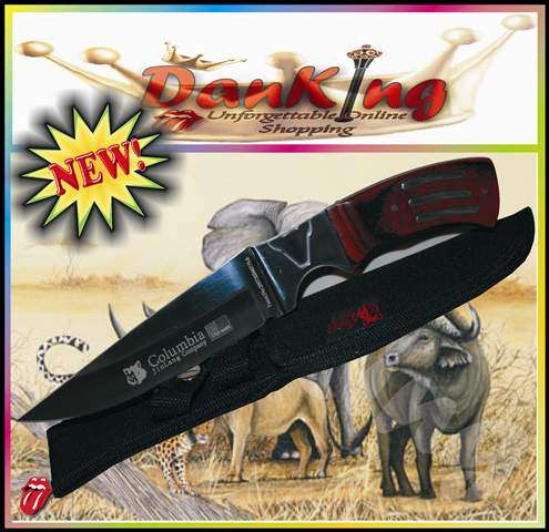 Exceptional Hunting Knife - Dark Wood Stainless Steel Handle !!!