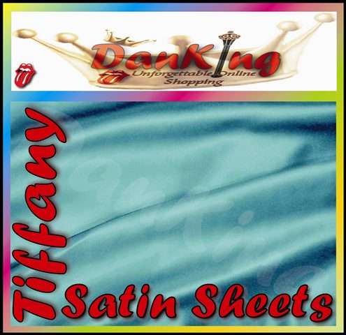 Charmeuse Tiffany Blue Pure Silk Satin Feel - Queen Size Bed Linen - 4 Piece