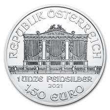 2021 1 Oz Austrian Pilharmonic Silver Bullion